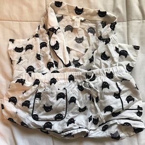 FOREVER 21 Cat pajama set